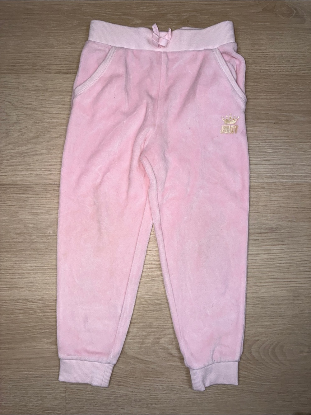 Juicy Couture Pink Velour Joggers for Kids